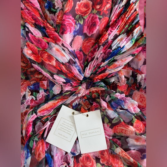 Mac Duggal 68076 Ruffled Cut Out Sleeveless Gown NWT Multi - Picture 7 of 10